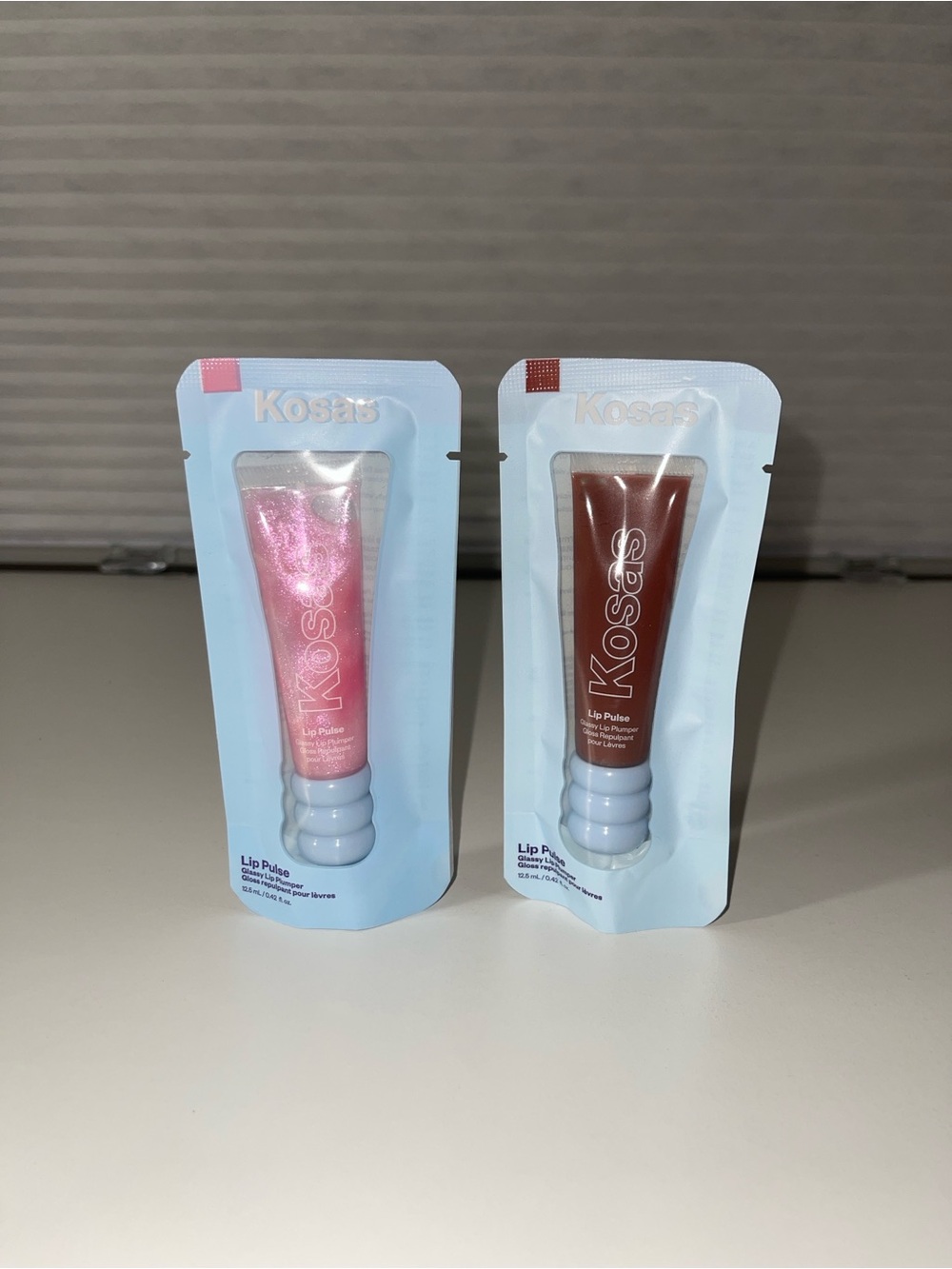 NEW Kosas Lip Pulse Glassy Lip Plumper Duo - Aura Flare & Sixth Sense